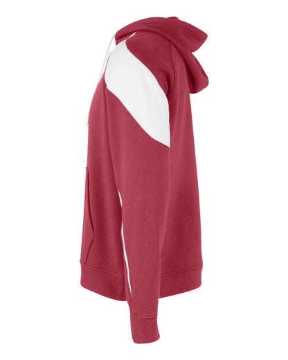 Holloway Unisex Athletic Fleece Prospect Hooded Sweatshirt 229546 #color_Scarlet/ White