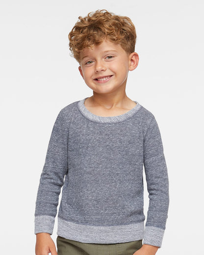 Rabbit Skins Toddler Harborside Mélange French Terry Crewneck Sweatshirt 3379 Rabbit Skins Toddler Harborside Mélange French Terry Crewneck Sweatshirt 3379