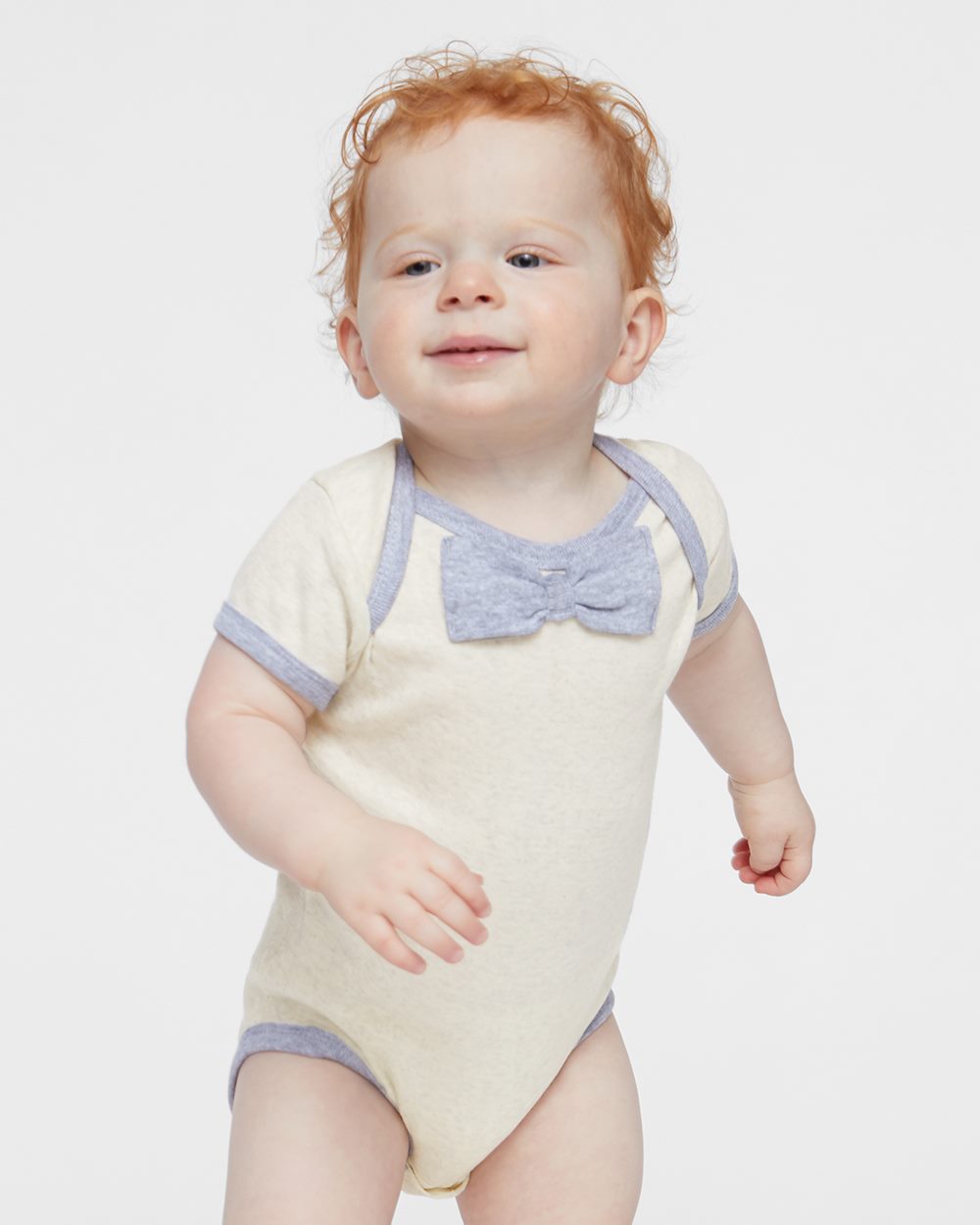Rabbit Skins Infant Baby Rib Bow Tie Bodysuit 4407