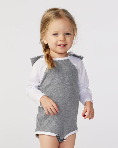 Rabbit Skins Infant Fine Jersey Character Hooded Long Sleeve Bodysuit with Ears 4418 Rabbit Skins Infant Fine Jersey Character Hooded Long Sleeve Bodysuit with Ears 4418