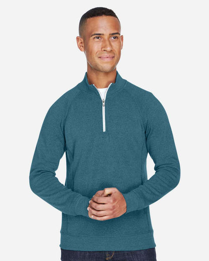 J. America Men's Triblend Quarter-Zip Sweatshirt 8869 #colormdl_Storm Triblend