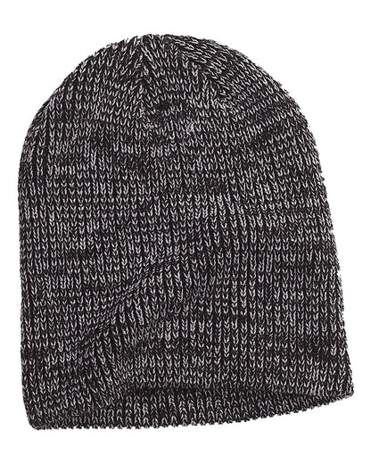 Big Accessories Ribbed Marled Beanie BA524 #color_Navy/ Grey