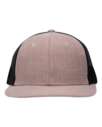 Sportsman Modern Six-Panel Trucker Fit Cap SP1650 #color_X Hatch Khaki/ Black