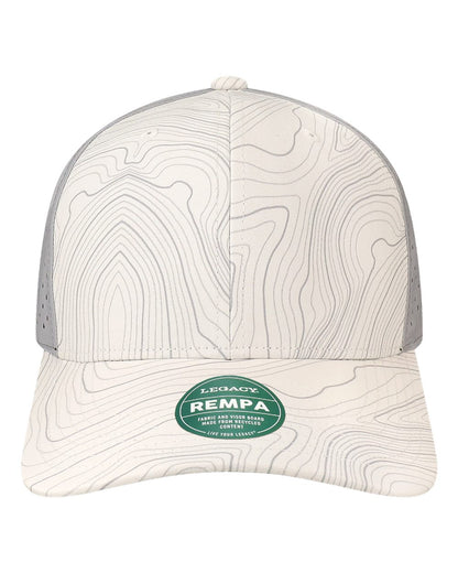 LEGACY Reclaim Mid-Pro Adjustable Cap REMPA #color_White Grey Topo