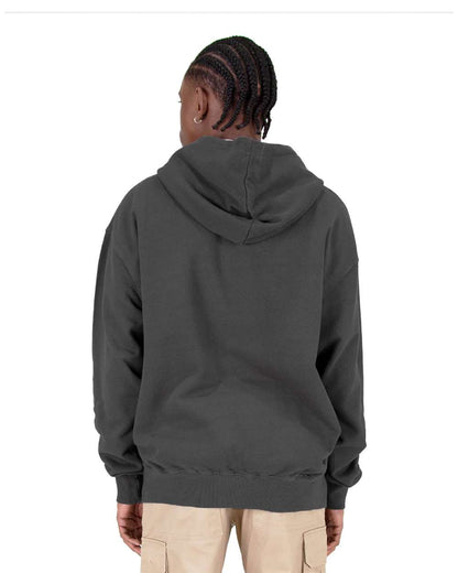 Shaka Wear Men's Garment-Dyed Double-Zip Hooded Sweatshirt SHGDZ #colormdl_Shadow