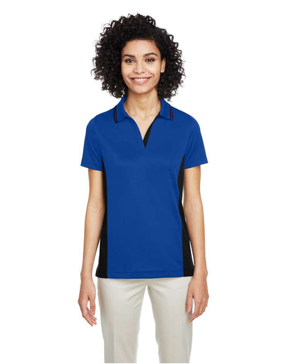 Harriton Women's Flash Snag Protection Plus IL Colorblock Polo M386W #colormdl_True Royal/ Black