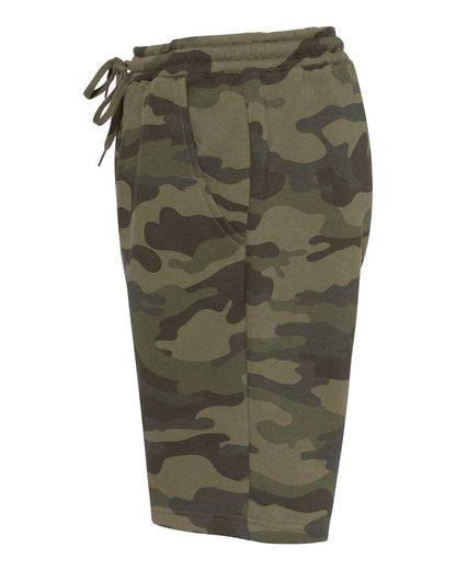 Independent Trading Co. Men's Midweight Fleece Shorts IND20SRT #color_Forest Camo