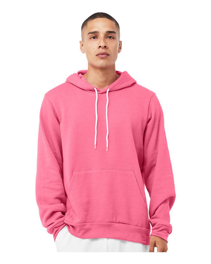 BELLA + CANVAS Sponge Fleece Hoodie 3719 #colormdl_Heather Charity Pink