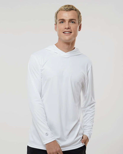 Holloway Men's Momentum Hooded Long Sleeve T-Shirt 222830 #colormdl_White