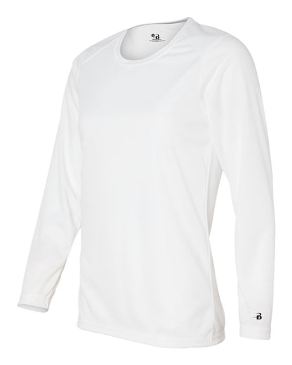 Badger Women's B-Core Long Sleeve T-Shirt 4164 #color_White