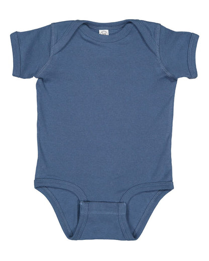 Rabbit Skins Infant Baby Rib Bodysuit 4400 #color_Indigo