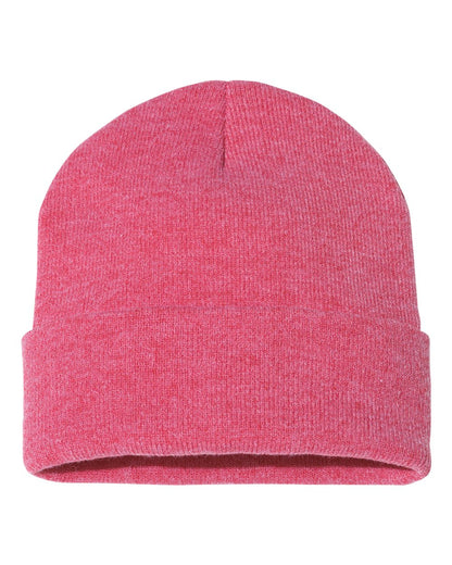 Sportsman 12" Solid Cuffed Beanie SP12 #color_Heather Red