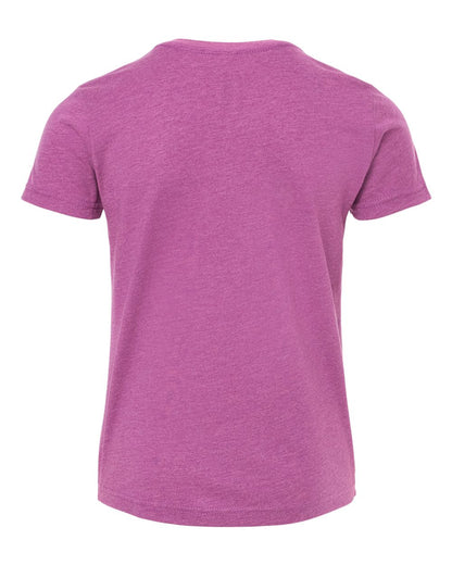 BELLA + CANVAS Youth CVC Jersey Tee 3001YCVC #color_Heather Magenta