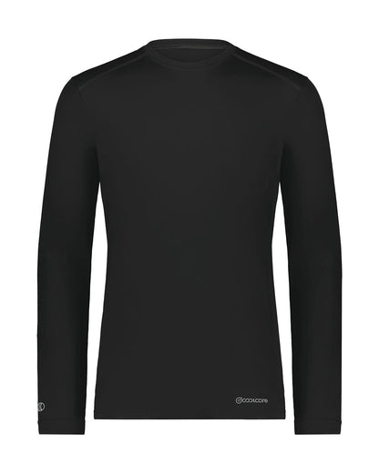 Holloway Unisex Essential Long Sleeve T-Shirt Powered By Coolcore 222138 #color_Black