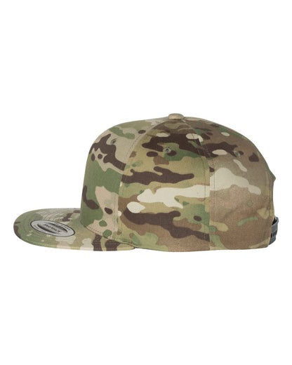 YP Classics Premium Flat Bill Snapback Cap 6089M #color_Multicam Green