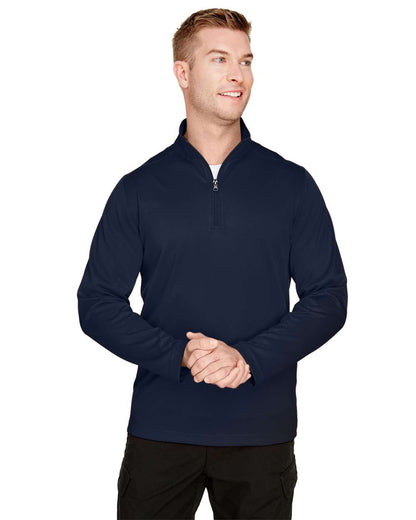Harriton Men's Advantage Snag Protection Plus Quarter-Zip Pullover M748 #colormdl_Dark Navy