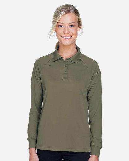 Harriton Women's Advantage Long Sleeve Tactical Polo M211LW #colormdl_Tactical Green