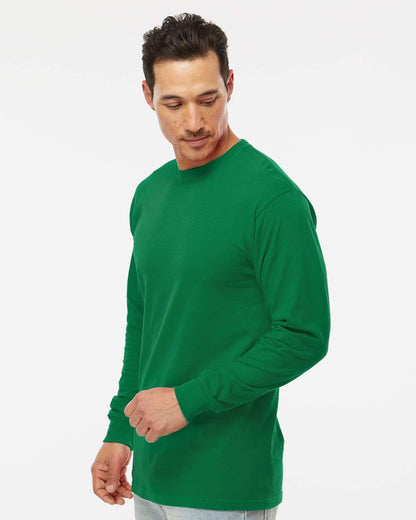 M&O Unisex Gold Soft Touch Long Sleeve T-Shirt 4820 #colormdl_Fine Kelly Green
