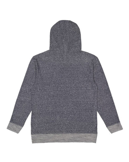 LAT Unisex Harborside Mélange French Terry Hoodie Sweatshirt 6779 #color_Navy Melange