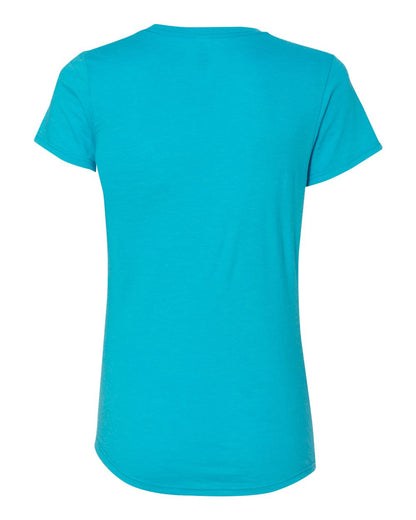 Gildan Softstyle® Women’s Triblend T-Shirt 6750L #color_Heather Caribbean Blue