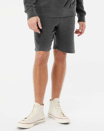 Independent Trading Co. Unisex Pigment-Dyed Fleece Shorts PRM50STPD #colormdl_Pigment Black
