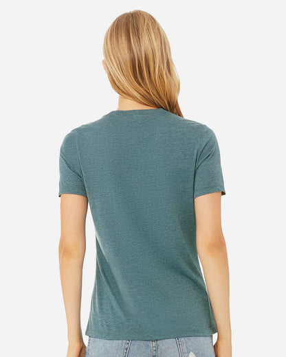BELLA + CANVAS Women’s Relaxed Fit Heather CVC Tee 6400CVC #colormdl_Heather Deep Teal