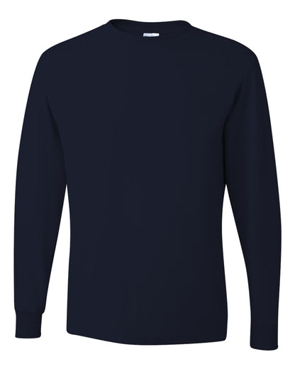 JERZEES Men's Dri-Power® Long Sleeve 50/50 T-Shirt 29LSR #color_J. Navy