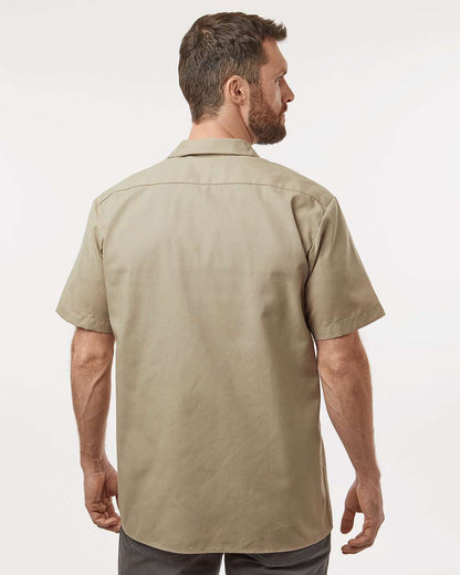 Dickies Men's Tall Industrial Short Sleeve Work Shirt S535T #colormdl_Desert Sand