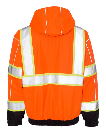 Kishigo Unisex Premium Brilliant Series® Bomber Jacket JS119-120 #color_Orange