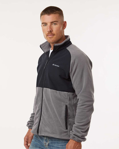 Columbia Men's Sage Peak™ Fleece Full-Zip Jacket 209578 #colormdl_City Grey/ Black
