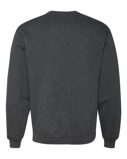 JERZEES Unisex Super Sweats NuBlend® Crewneck Sweatshirt 4662MR #color_Black Heather