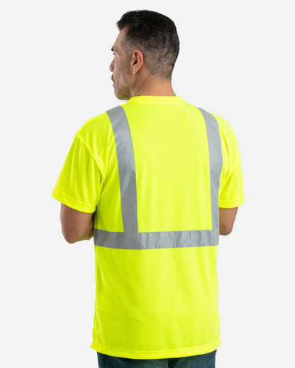 Berne Apparel Men's Hi-Vis Class 2 Performance Pocket T-Shirt HVK012 #colormdl_Yellow