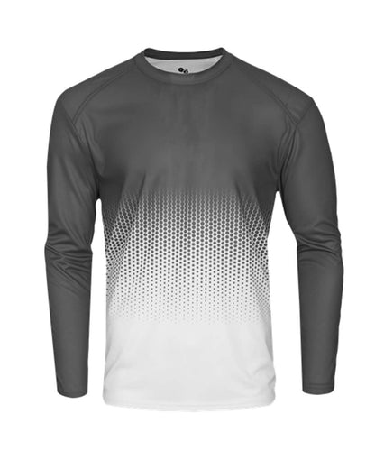 Badger Hex 2.0 Long Sleeve T-Shirt 4224 #color_Graphite