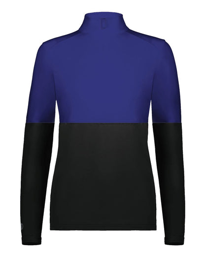 Holloway Women's Momentum Team Quarter-Zip Pullover 223700 #color_Black/ Purple