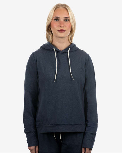 Burnside Women's Dawn to Dusk Hooded Sweatshirt 5667 #colormdl_Heather Ink Blue