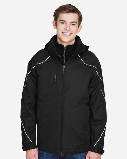 North End Men's Angle 3-In-1 Jacket with Bonded Fleece Liner 88196 #colormdl_Black