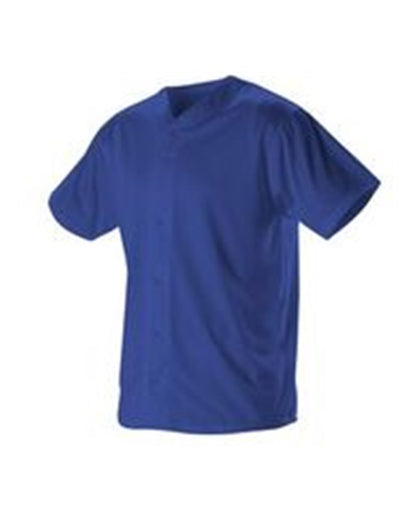 Alleson Athletic Youth Full Button Lightweight Baseball Jersey 52MBFJY #color_Royal