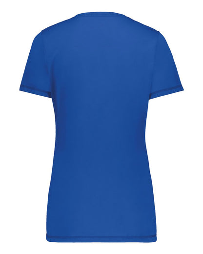 Augusta Sportswear Women's Super Soft-Spun Poly V-Neck T-Shirt 6844 #color_Royal