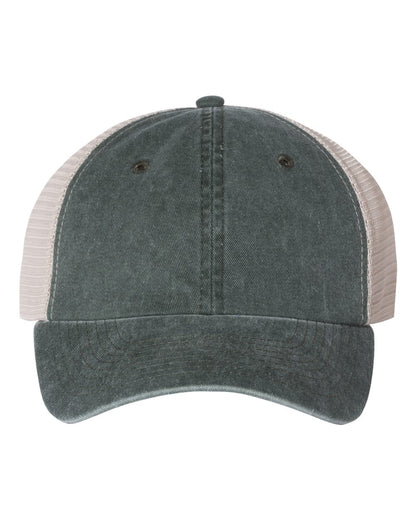 Valucap Pigment-Dyed Trucker Cap SP510 #color_Forest/ Stone