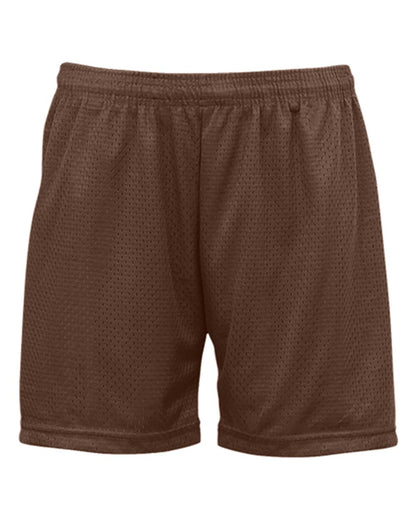 Badger Women's Pro Mesh 5" Shorts with Solid Liner 7216 #color_Brown