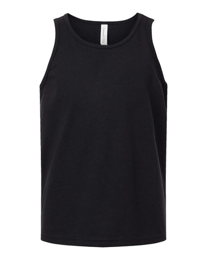 BELLA + CANVAS Youth Heather CVC Tank 3480YCVC #color_Solid Black Blend