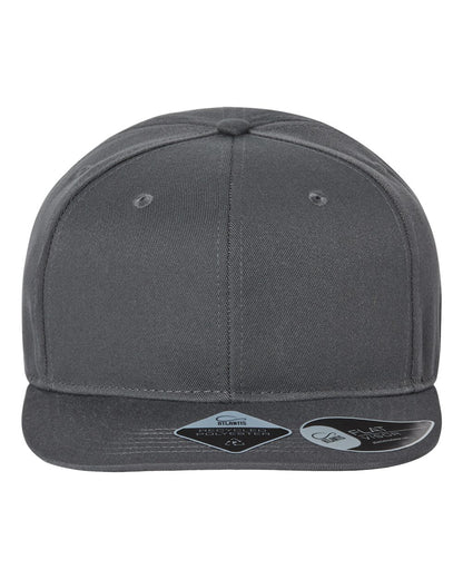 Atlantis Headwear Sustainable Flat Bill Cap JAMES #color_Dark Grey