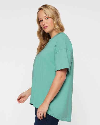 LAT Women's Hi-Lo Tee 3519 #colormdl_Saltwater