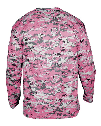 Badger Digital Camo Long Sleeve T-Shirt 4184 #color_Pink Digital