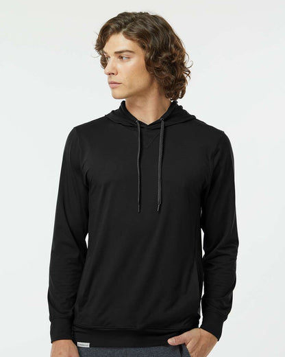 Holloway Men's Eco Revive™ Ventura Soft Knit Hooded Sweatshirt 222598 #colormdl_Black