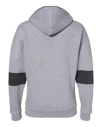 J. America Men's Sport Lace Colorblocked Fleece Hooded Sweatshirt 8832 #color_Oxford