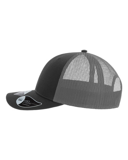 Atlantis Headwear Sustainable Trucker Cap BRYCE #color_Black/ Dark Grey