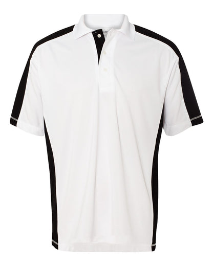 Sierra Pacific Men's Colorblocked Moisture Free Mesh Polo 0465 #color_White/ Black