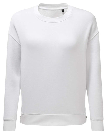TriDri Women's Billie Side-Zip Crewneck Sweatshirt TD600 #color_White