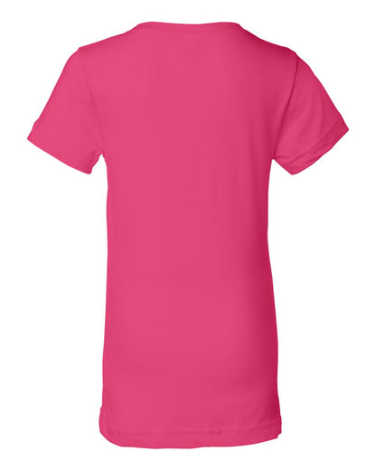 LAT Girls' Fine Jersey Tee 2616 #color_Hot Pink